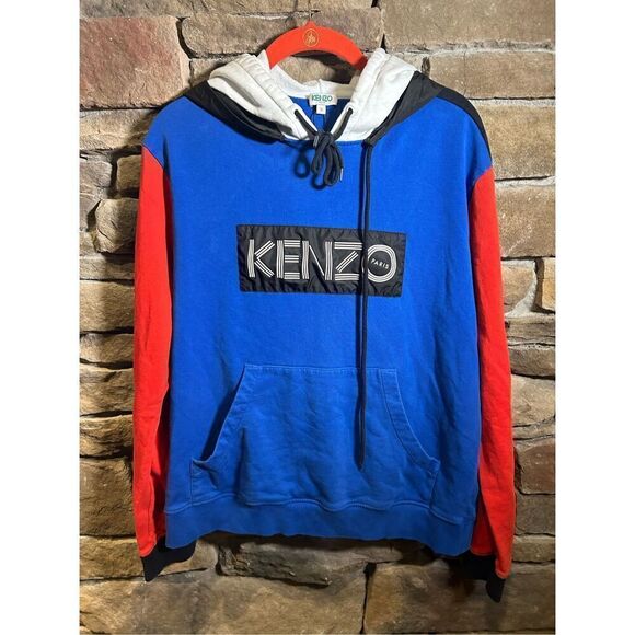 Rare Designer Kenzo‎ Hooded Sweatshirt with 2 Hoods Sz S - Picture 1 of 10